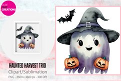 Haunted Harvest Trio|Halloween Sublimation| Ghost Witch Hat Product Image 1