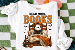 Ghost Reading Book Halloween PNG,Halloween Sublimation Product Image 3