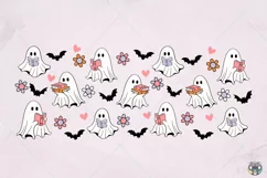 Halloween Glass Wrap svg, Ghost Libbey Glass Svg, Halloween Product Image 2