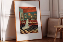 Ghost Coffe Print - Halloween Wall Decor Product Image 1