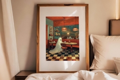 Ghost Coffe Print - Halloween Wall Decor Product Image 2