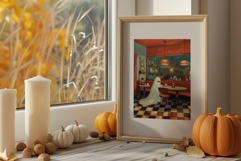 Ghost Coffe Print - Halloween Wall Decor Product Image 3