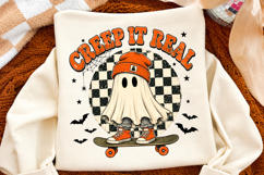 Ghost Skateboarding Creep It Real Png, Halloween Ghost Product Image 2