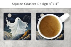 Halloween square coaster, Ghost Magnets Product Image 1
