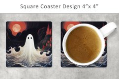 Halloween square coaster, Halloween Magnets Product Image 1