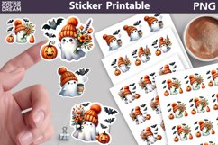 Cute Ghost Sticker Printable | Kids Halloween Sticker Product Image 1
