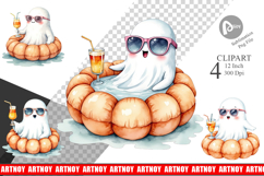 Summerween Ghosts Clipart Product Image 1