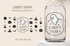 Halloween glass can wrap, Ghost tears funny halloween glass Product Image 1
