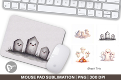Mouse Pad Watercolor Ghost Trio Product Image 1