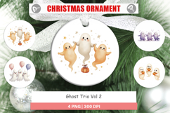 Ornament Watercolor Ghost Trio Product Image 1
