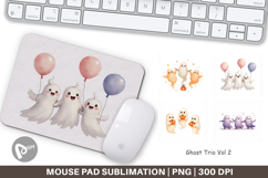 Mouse Pad Watercolor Ghost Trio Product Image 1