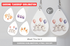 Earring Watercolor Ghost Trio Product Image 1