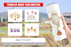 Tumbler Watercolor Ghost Trio Product Image 1