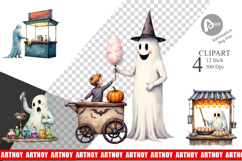 Ghost Food Stalls Clipart Product Image 1