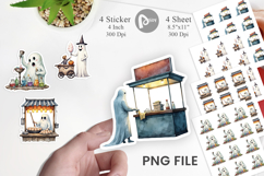 Ghost Food Stalls Sticker Product Image 1