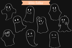 Hand Drawn White Ghost | Halloween Doodles | Cute Phantom Product Image 2