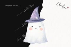 Cute Halloween Ghost Witch Clipart | Halloween PNG Product Image 2