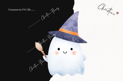 Cute Halloween Ghost Witch Clipart | Halloween PNG Product Image 2