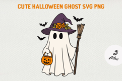 Cute Cartoon Ghost Clipart BUNDLE|Halloween PNG SVG Product Image 13