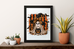 Ghost Witch Leopard Rhinestone PNG Design Product Image 7
