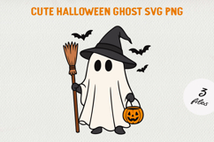 Cute Cartoon Ghost Clipart BUNDLE|Halloween PNG SVG Product Image 14