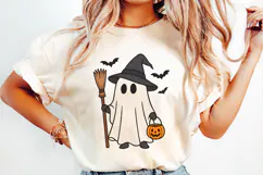 Cute Cartoon Ghost Clipart |Halloween PNG SVG Product Image 3