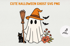 Cute Cartoon Ghost Clipart BUNDLE|Halloween PNG SVG Product Image 5