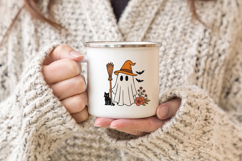 Cute Cartoon Ghost Clipart |Halloween PNG SVG Product Image 3