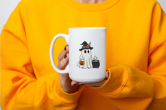 Cute Cartoon Ghost Clipart |Halloween PNG SVG Product Image 3