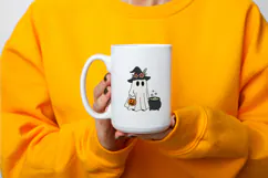 Cute Cartoon Ghost Clipart |Halloween PNG SVG Product Image 3
