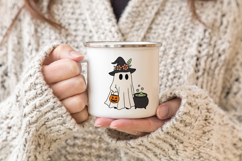 Cute Cartoon Ghost Clipart |Halloween PNG SVG Product Image 2