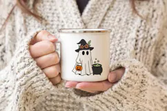 Cute Cartoon Ghost Clipart |Halloween PNG SVG Product Image 2