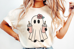 Cute Cartoon Ghost Clipart |Halloween PNG SVG Product Image 3