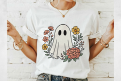 Cute Cartoon Ghost Clipart |Halloween PNG SVG Product Image 4