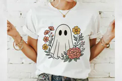 Cute Cartoon Ghost Clipart |Halloween PNG SVG Product Image 4