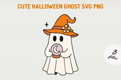 Cute Cartoon Ghost Clipart BUNDLE|Halloween PNG SVG Product Image 7