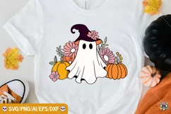 Cute Ghost Png, Retro Halloween Png, Halloween Clipart Png Product Image 1