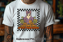 Halloween patchwork ghost pumpkin clipart PNG bundle Product Image 4