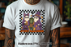 Halloween patchwork ghost pumpkin clipart PNG bundle Product Image 5