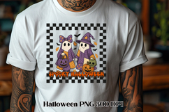 Halloween patchwork ghost pumpkin clipart PNG design Product Image 1