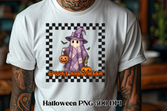 Halloween patchwork ghost pumpkin clipart PNG design Product Image 1