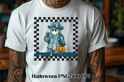 Halloween patchwork ghost pumpkin clipart PNG design Product Image 1