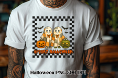 Halloween patchwork ghost pumpkin clipart PNG bundle Product Image 6