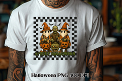 Halloween patchwork ghost pumpkin clipart PNG design Product Image 1