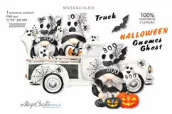 halloween truck png| Ghost Gnomes png |Halloween gnome Product Image 1
