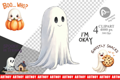 Ghostly Giggles Clipart Product Image 1