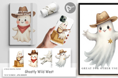 Digital Paper Watercolor Ghostly Wild West Product Image 1