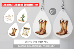 Earring Watercolor Ghostly Wild West Product Image 1