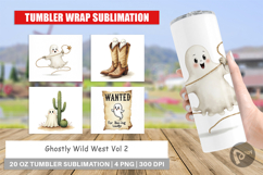 Tumbler Watercolor Ghostly Wild West Product Image 1