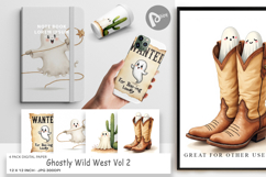 Digital Paper Watercolor Ghostly Wild West Product Image 1